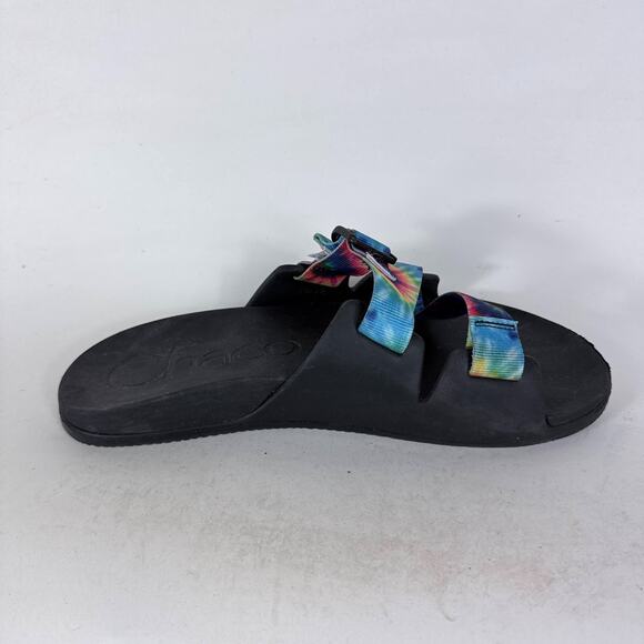 Chaco Chillos Slide Sandals Men\'s 12 Dark Tie-Dye Comfort Adjustable Slip On main image 5